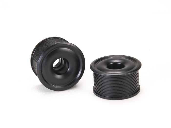 2WD Machine Cut DELRIN BLACK Formula Wheels Flanged Rims for