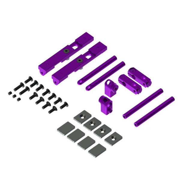 PURPLE Stealth Magnet Body Mount 1-10 R-C Car (Post-less) Kit Type-5 ...