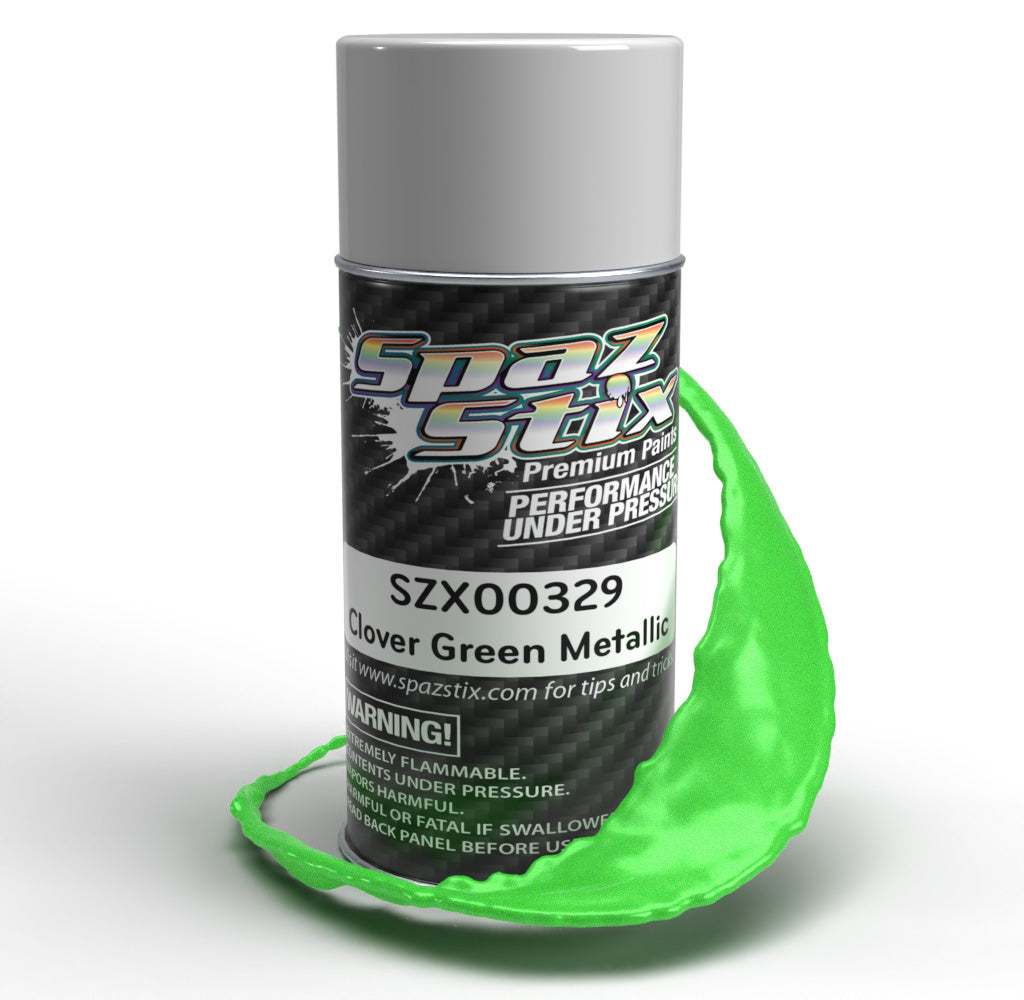 CLOVER GREEN METALLIC Lexan Spray Paint [Spaz Stix] SZX00329