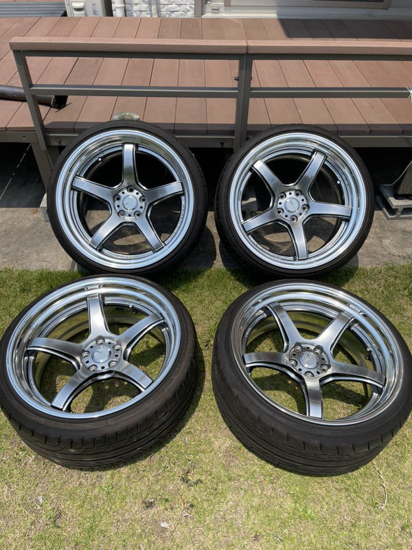 Work Forces Rims Work EMOTION T5R 2P T5R2P CONCAVE TYPE BLACK CANDY RED RIMS 6mm 8mm [L ...
