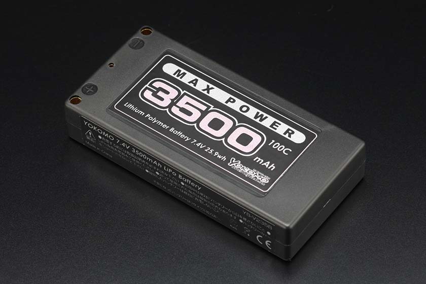 YOKOMO Li-po 3500mAh 100C 2S 7.4V Shorty LIPO Battery [Yokomo] YB